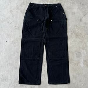 Vintage Y2K Carhartt black double knee work wear carpenter pants